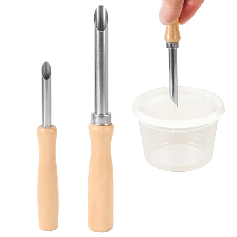 crayBG Straw Puncher for Plastic Lids Lemonade, Hole Puncher for Plastic Lids, Lemonade Cup Lid Hole Puncher for Straw (2 Pack) - Image 1